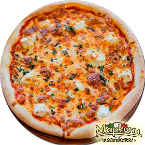 Пицца Сальмоне с икрой (520г), Траттория Маркони